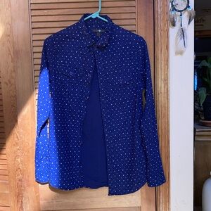 Women's Blue Star Button Up